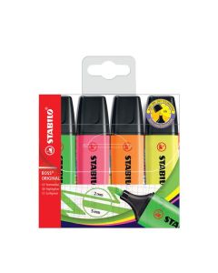 STABILO BOSS HIGHLIGHTER ASSTD WALLET 4