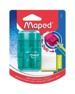 MAPED CONNECT SHARPENER/ERASER TRANSLUCENT