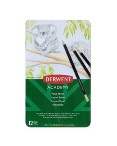 DERWENT ACADEMY COLOUR PENCIL PASTEL TIN 12