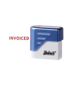 DESKMATE PRE-INKED OFFICE STAMP INVOICED RED