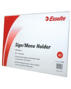 ESSELTE SIGN/MENU HOLDER WALL L/S A3