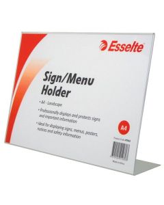 ESSELTE SIGN/MENU HOLDER SLANTED L/S A4
