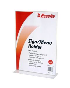 ESSELTE SIGN/MENU HOLDER 2 SIDED PORT A3