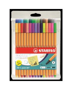 STABILO POINT 88 FINELINER ASSTD WALLET 30