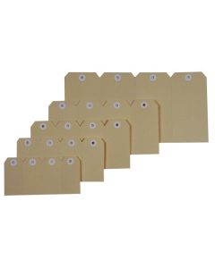 ESSELTE SHIPPING TAGS NO.6 67X134MM BUFF