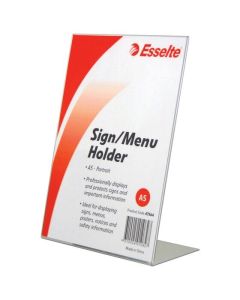 ESSELTE SIGN/MENU HOLDER SLANTED PORT A5