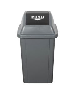 CLEANLINK  RUBBISH BIN WITH BULLET LID 60L GREY