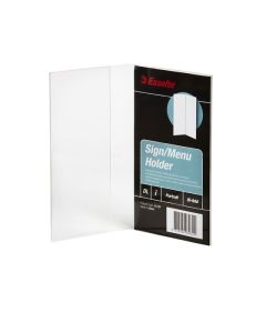 ESSELTE SIGN MENU HOLDER BIFOLD DL CLR