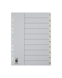 MARBIG INDICES & DIVIDERS 1-10 TAB PP A4 WHITE