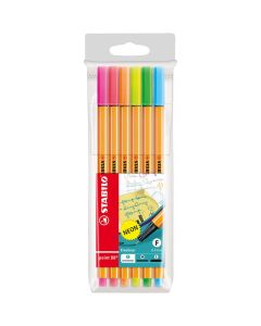 STABILO POINT 88 FINELINER NEON 6 PACK