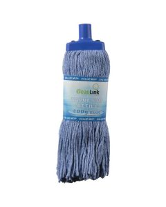 CLEANLINK  MOP HEAD 400GM BLUE