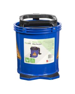 CLEANLINK  HEAVY DUTY MOP BUCKET PLASTIC WRINGER 16L BLUE