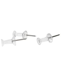 ESSELTE PUSH PINS CLEAR PACK 50