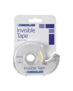 CUMBERLAND  TAPE DISPENSER 18MM X 33M INVISIBLE BX12