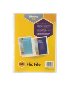 MARBIG FLIC FILE 10 POCKET INSERT COVER CLEAR