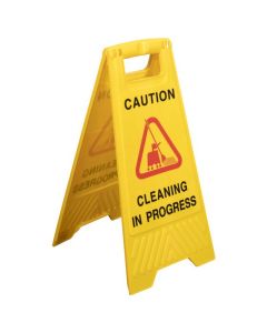 CLEANLINK  SAFETY SIGN CLEANING IN PROGRESS YELLOW