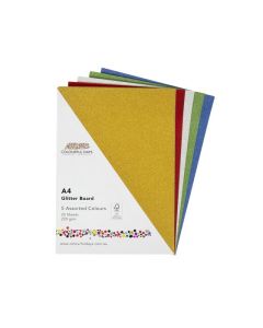 COLOURFUL DAYS GLITTER BOARD ASSORTED COLOURS PACK 25