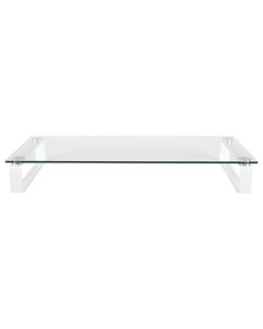 ESSELTE MONITOR STAND GLASS 60CM WHITE LEGS