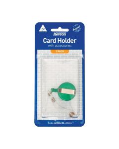KEVRON ID1013 ID CARD HOLDER CLEAR WITH REEL PK1