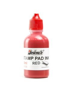 DESKMATE STAMP PAD REFILL INK 30ML RED