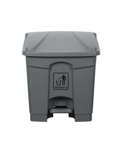 CLEANLINK  RUBBISH BIN WITH PEDAL LID 30L GREY