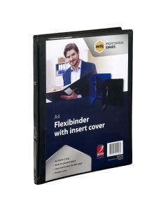 MARBIG PROFESSIONAL FLEXIBINDER 2R 20MM A4 CLR FRO BLACK