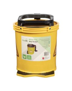 CLEANLINK  HEAVY DUTY MOP BUCKET PLASTIC WRINGER 16L YELLOW