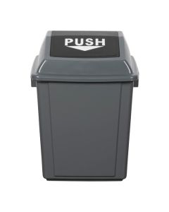 CLEANLINK  RUBBISH BIN WITH BULLET LID 25L GREY