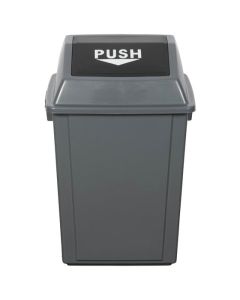 CLEANLINK  RUBBISH BIN WITH BULLET LID 40L GREY
