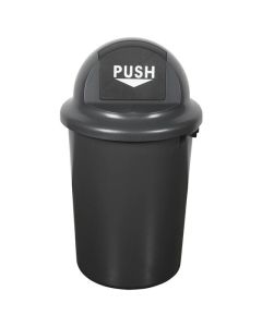 CLEANLINK  RUBBISH BIN CIRCULAR WITH BULLET LID 60L GREY
