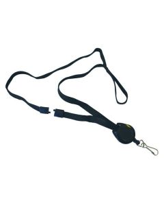 KEVRON ID1021 BADGE REEL WITH LANYARD BLACK PACK 10
