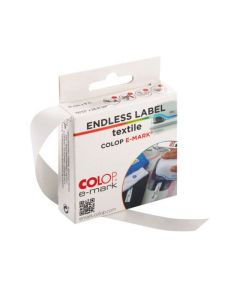 COLOP E-MARK ENDLESS LABEL 14MMX8M TEXTILE WHITE