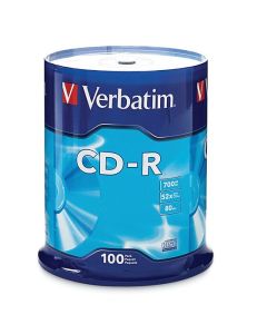 VERBATIM CD-R 80 MINUTE 52X 700MB 100 PACK