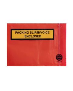 MARBIG PROFESSIONAL PACKAGING ENVELOPE PACK SLIP/ INVOICE 165X115MM RD BX1000