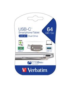 VERBATIM ON THE GO USB-C 3.1 DRIVE 64GB