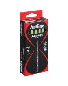 ARTLINE 200 FINELINER PEN 0.4MM LIME GREEN