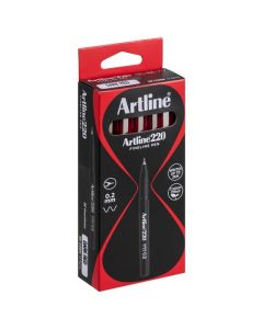 ARTLINE 220 FINELINER PEN 0.2MM DARK RED