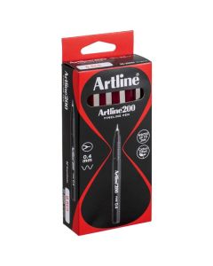 ARTLINE 200 BRIGHT FINELINER PEN 0.4MM RED