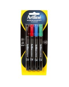 ARTLINE SUPREME PERMANENT MARKER ASSORTED 4 PACK
