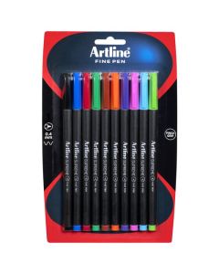 ARTLINE SUPREME FINELINER PEN 0.4MM ASSORTED PACK10