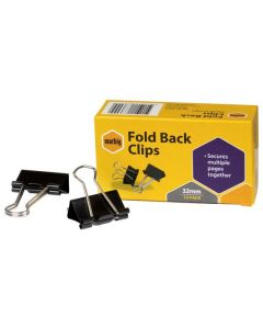 MARBIG FOLD BACK CLIPS 32MM BOX 12