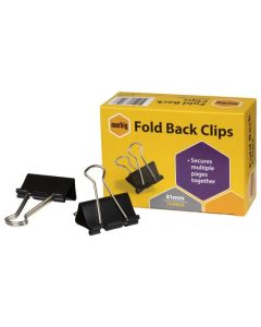 MARBIG FOLD BACK CLIPS 41MM BOX 12