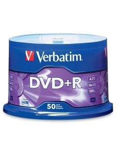 VERBATIM DVD SPINDLE 4.7GB DVD + R PACK OF 50 16X