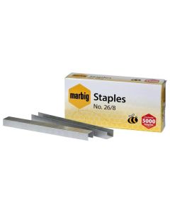 MARBIG STAPLES 26/8MM BOX 5000