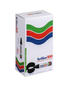 ARTLINE 100 PERMANENT MARKER 12MM CHISEL NIB RED