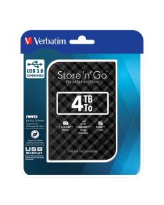 VERBATIM HDD 4TB BLACK STORE 'N' GO