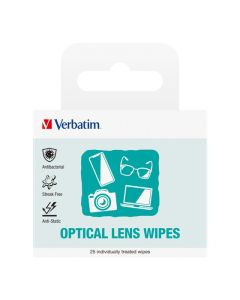 VERBATIM LENS CLEANING WIPES 25 PACK