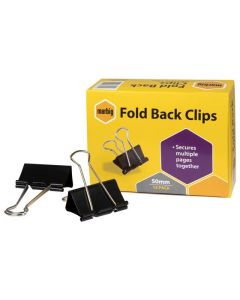 MARBIG FOLD BACK CLIPS 50MM BOX 12