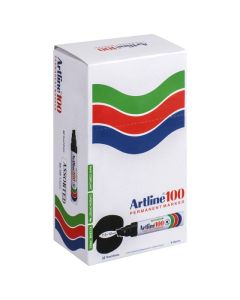 ARTLINE 100 PERMANENT MARKER 12MM CHISEL NIB ASSORTED