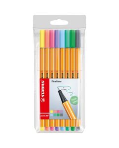 STABILO POINT 88 FINELINER PASTEL WALLET 8